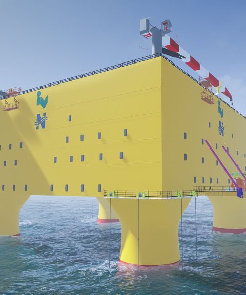 Concept design floating offshore wind substation