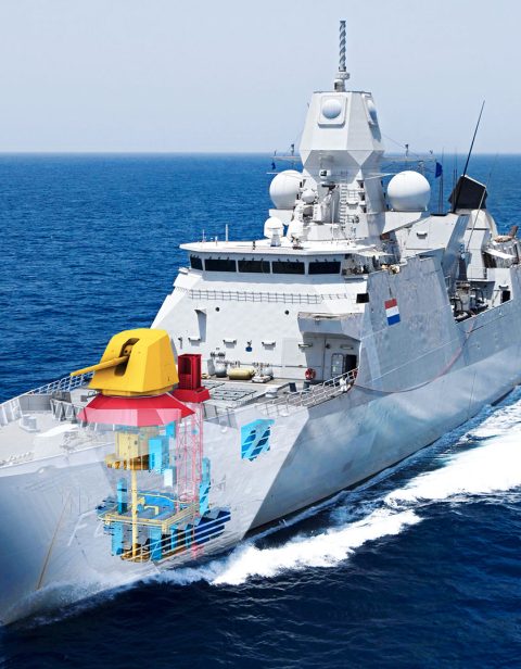 HNLMS Evertsen frigate 127mm main gun integration HNLMS Evertsen frigate 127mm main gun integration